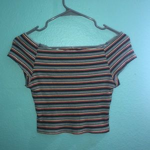 Striped Wide Neck Top!